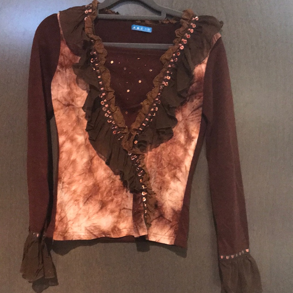 Brand new blouse with matching scarf for sale.